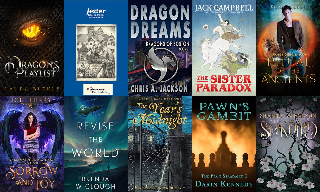 A variety of book covers from the SFWA storybundle